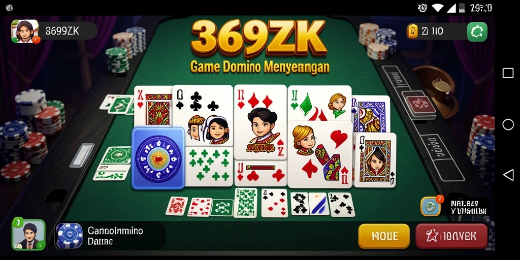 Screenshot menampilkan gameplay Domino yang mengasyikkan.