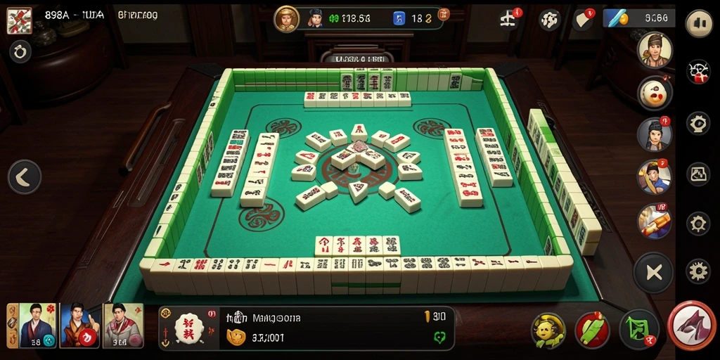 Screenshot gameplay 898A menampilkan keseruan memainkan Mahjong.