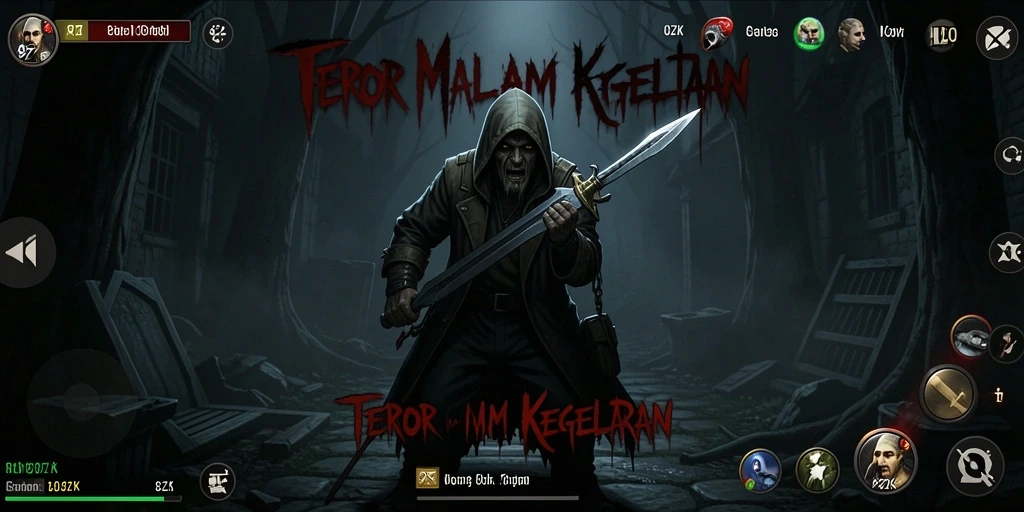 Tampilan mencekam di dalam game 8ZK yang menegangkan.