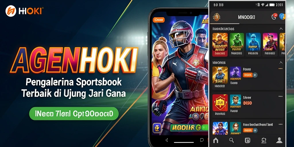 Tampilan gameplay AGENHOKI dengan berbagai pilihan taruhan olahraga.