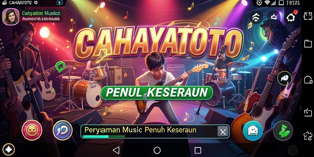 Tampilan gameplay yang menarik dari CAHAYATOTO saat bermain musik.