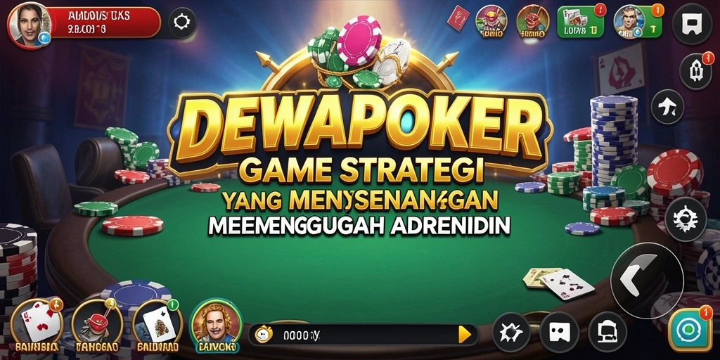 Screenshot DEWAPOKER menunjukkan gameplay yang menarik dan tegang.
