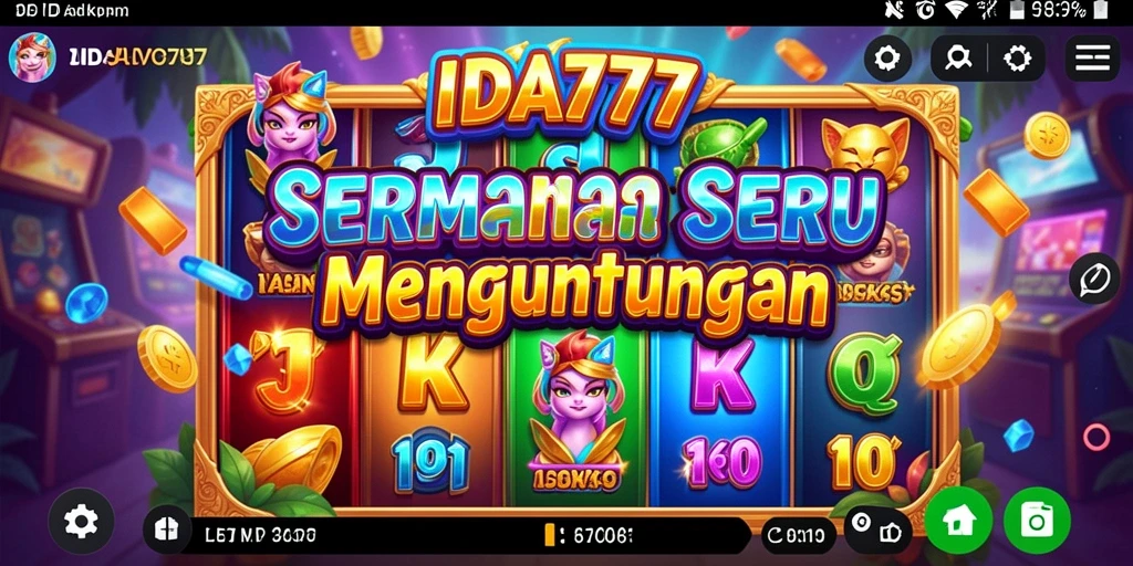 Tampilan gameplay IDA777 yang menarik saat memutar gulungan slot.