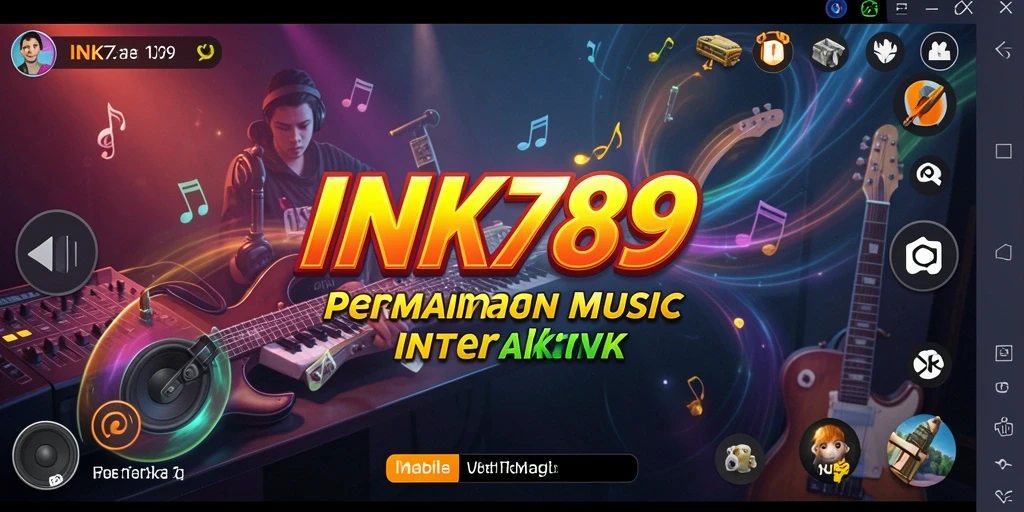 Tampilan gameplay musik dari INK789 yang menyenangkan dan interaktif.