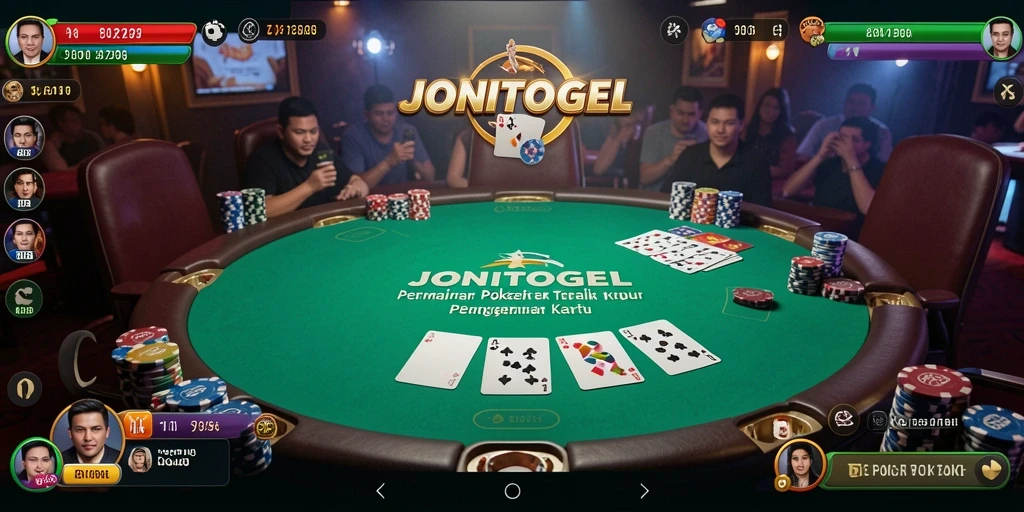 Tampilan gameplay Poker yang menarik di JONITOGEL.