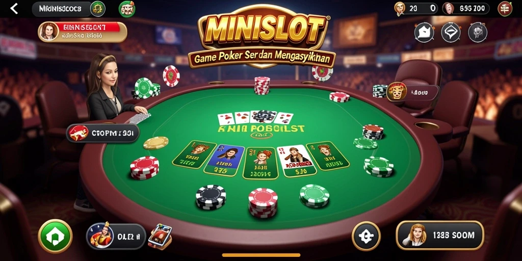 Tampilan menarik dari gameplay Poker MINISLOT yang penuh aksi.