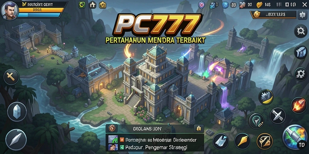 Screenshot gameplay menunjukkan menara yang siap menghadapi musuh dalam <strong>PC777</strong>.