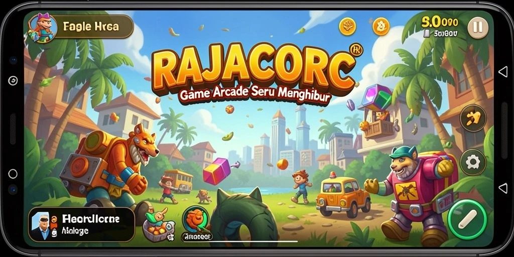 Tampilan gameplay RAJACORC yang seru dan menantang.