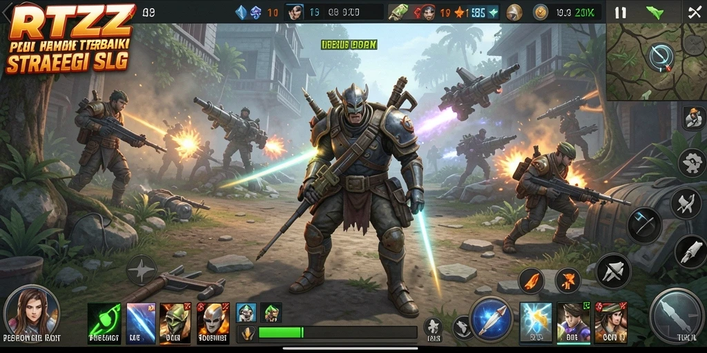 Tampilan gameplay strategis yang menantang dan mengasyikkan.