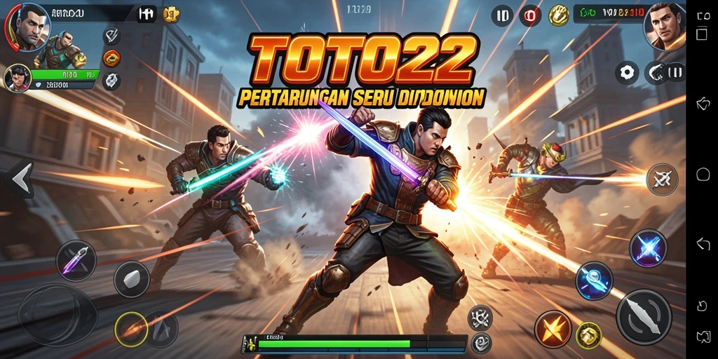 Screenshot TOTO22 menampilkan pertarungan aksi yang mendebarkan.